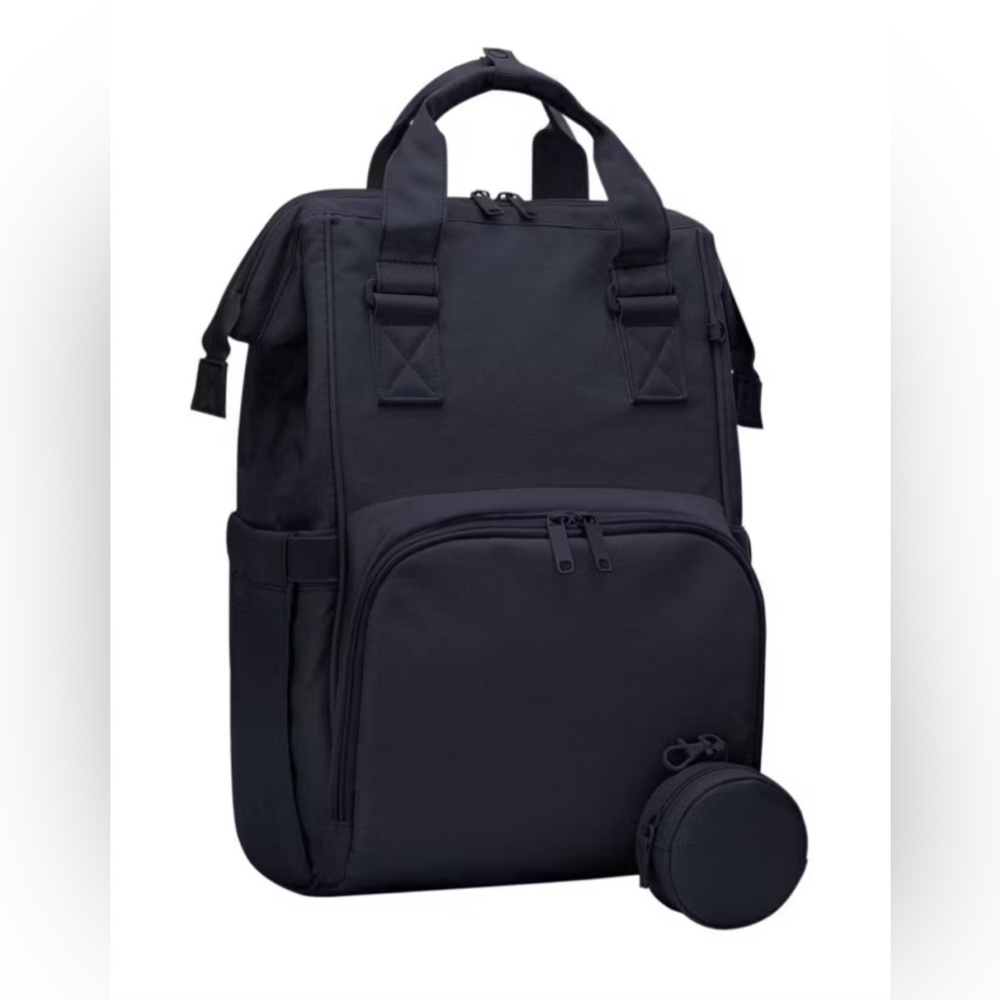 NWT Diaper Backpack with Baby Changing Mat, Black